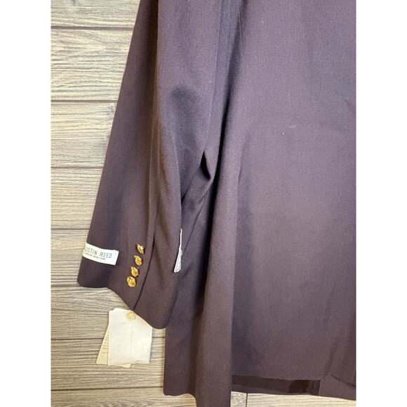 NWT AUSTIN REED Womens 18W 100% Worsted Wool Chocolate Brown Blazer Vintage - Picture 11 of 14